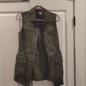 A New Day Army Green Utility Vest Size XS